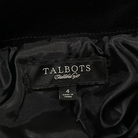 TALBOTS•Black Velour Single Button Jacket Blazer | Sz 4 - Picture 10 of 10